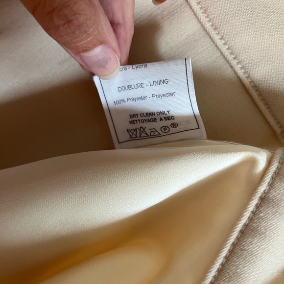 VTG Christian Dior Boutique flat front virgin wool blend cream pants US … - Picture 8 of 15